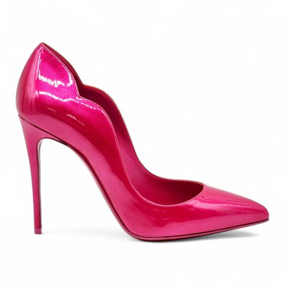Christian Louboutin Hot Chick Patent Leather Pumps Hot Pink EU 36.5 US 6 - $845 - Picture 3 of 9